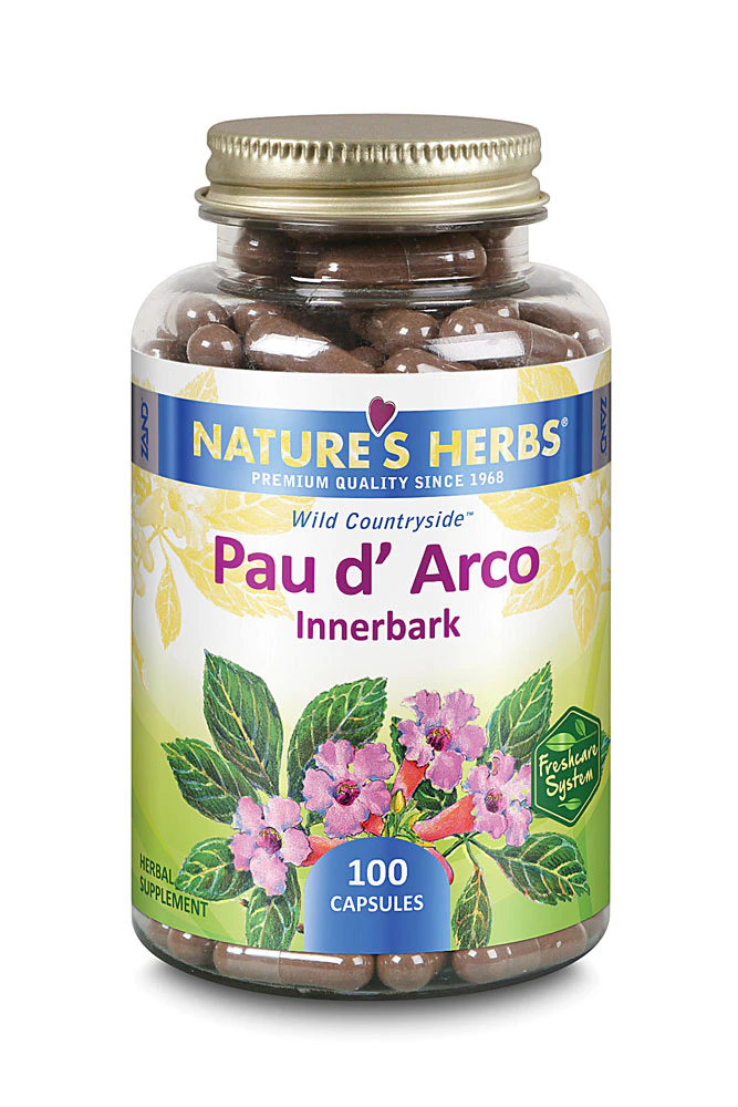 Nature's Herbs Pau D'Arco Innerbark -- 100 Capsules