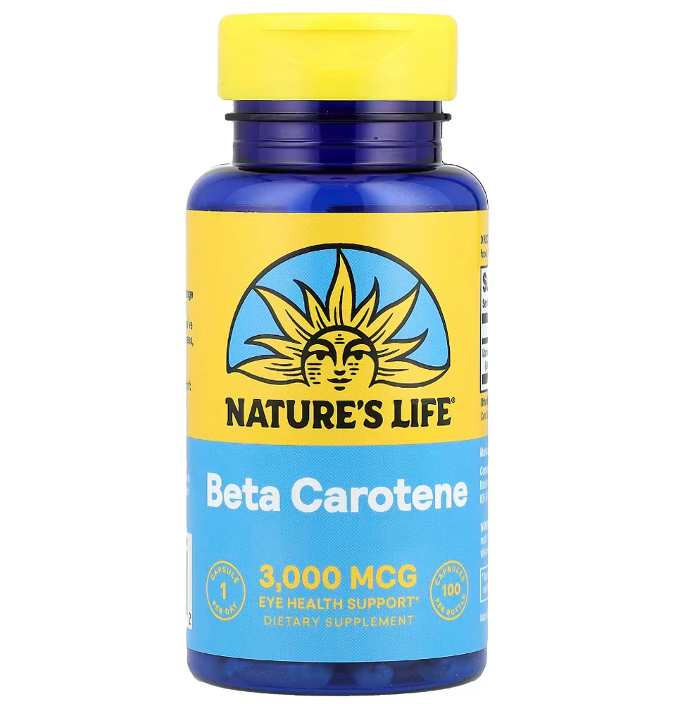 Nature's Life Beta Carotene -- 7500 mcg (25,000 IU) - 100 Softgels