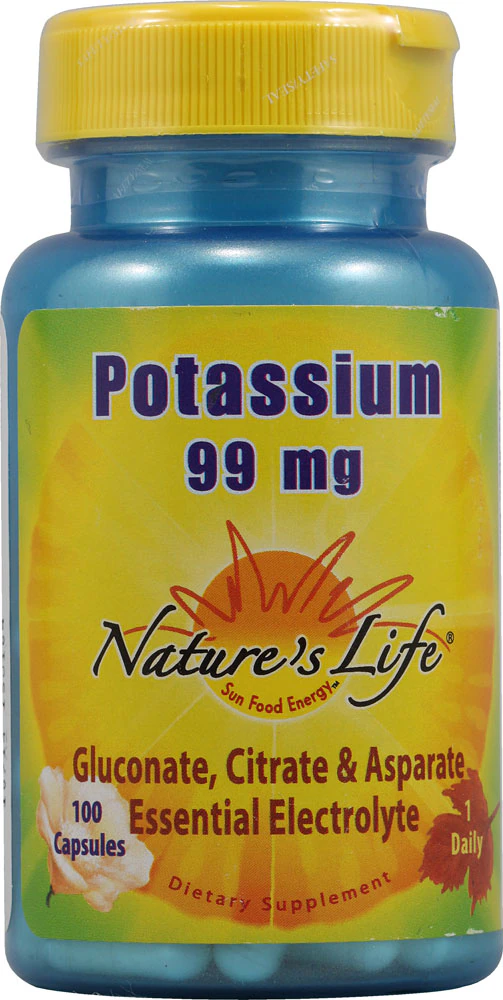 Nature's Life Potassium -- 99 mg - 100 Capsules