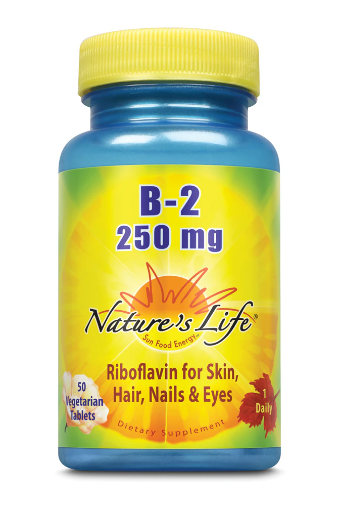 Nature's Life Vitamin B-2 -- 250 mg - 50 Tablets