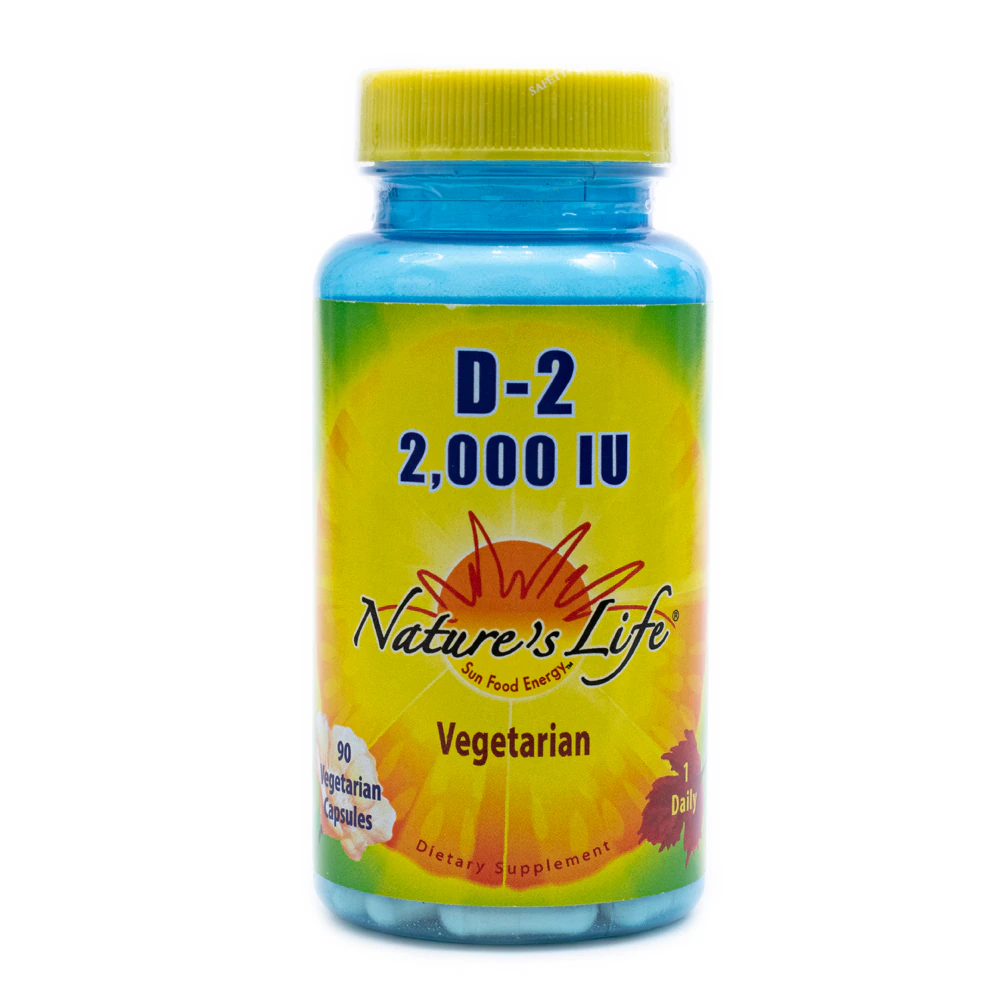 Nature's Life Vitamin D-2 -- 2000 IU - 90 Vegetarian Capsules