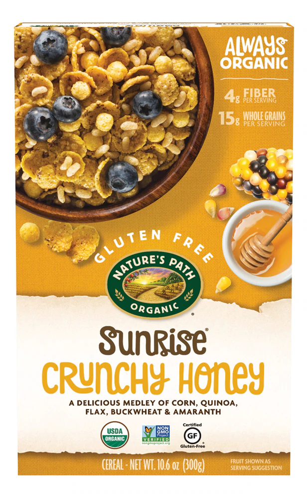 Nature's Path Gluten Free Organic Sunrise Cereal Crunchy Honey -- 10.6 oz