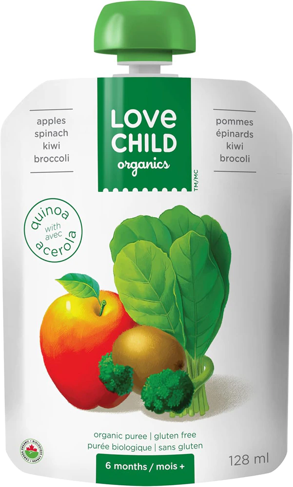 Nature's Path Organic Love Child Superblends Baby Puree Apples Spinach Kiwi Broccoli -- 4 oz