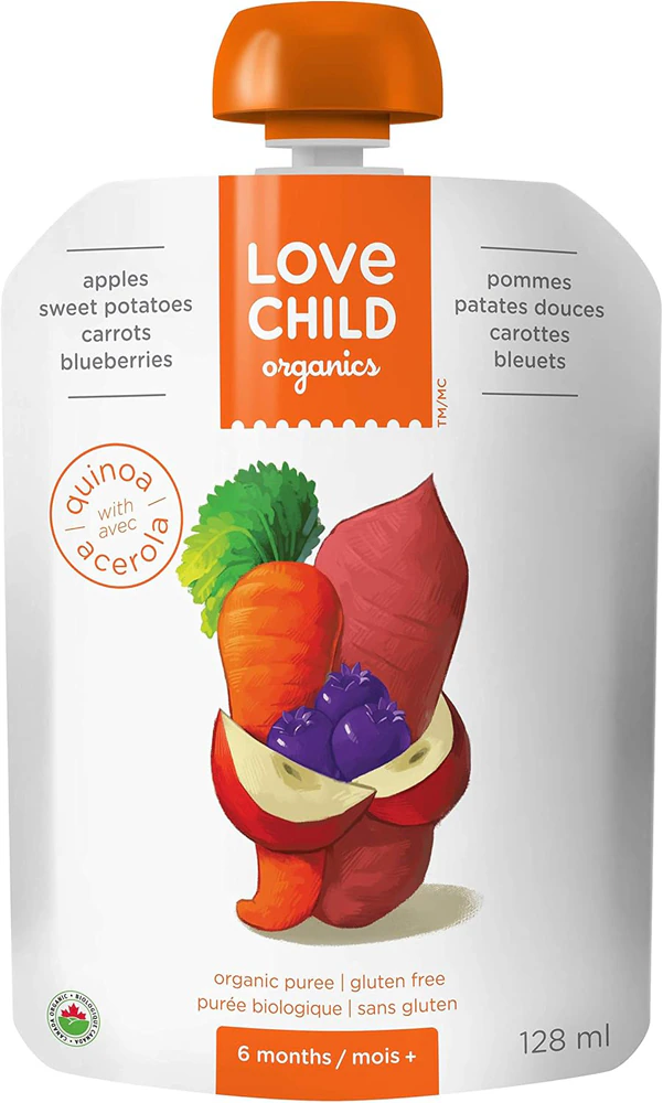 Nature's Path Organic Love Child Superblends Baby Puree Apples Sweet Potatoes Carrots Blueberries -- 4 oz