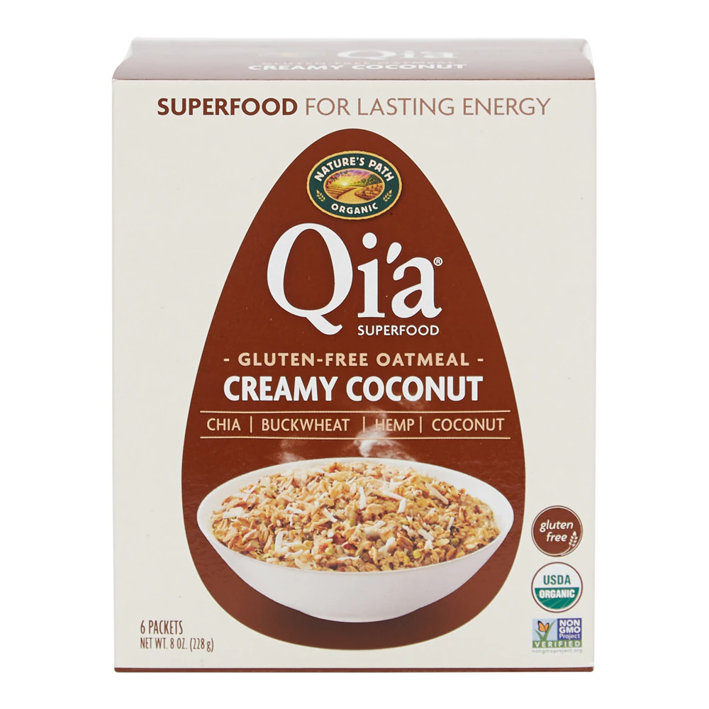 Nature's Path Organic Qia Superfood Gluten-Free Oatmeal Creamy Coconut -- 6 Packets