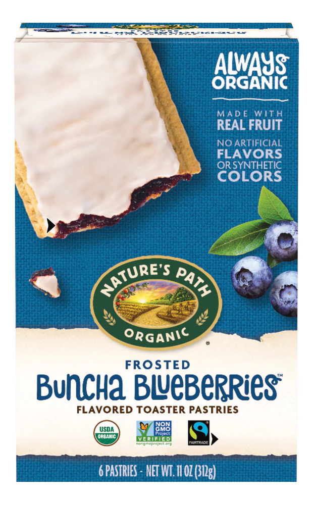 Nature's Path Organic Toaster Pastries Blueberry Frosted -- 11 oz