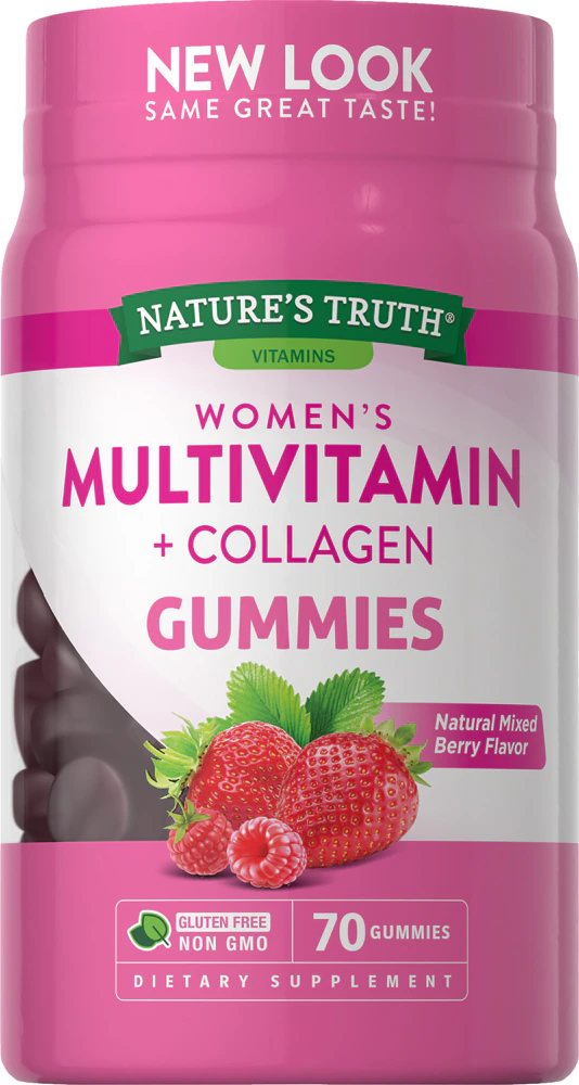 Nature's Truth Women's Multivitamin plus Collagen Gummies Natural Mixed Berry -- 70 Gummies