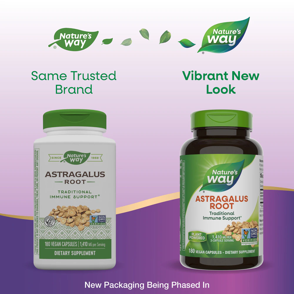 Nature's Way Astragalus Root - Traditional Immune Support -- 180 Vegan Capsules