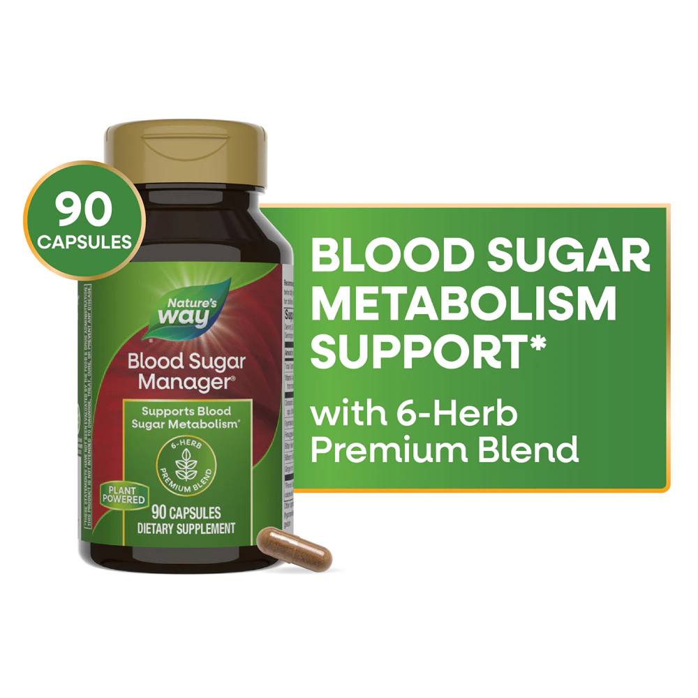 Nature's Way Blood Sugar Support - with Gymnema Extract & Vitamin A -- 90 Capsules