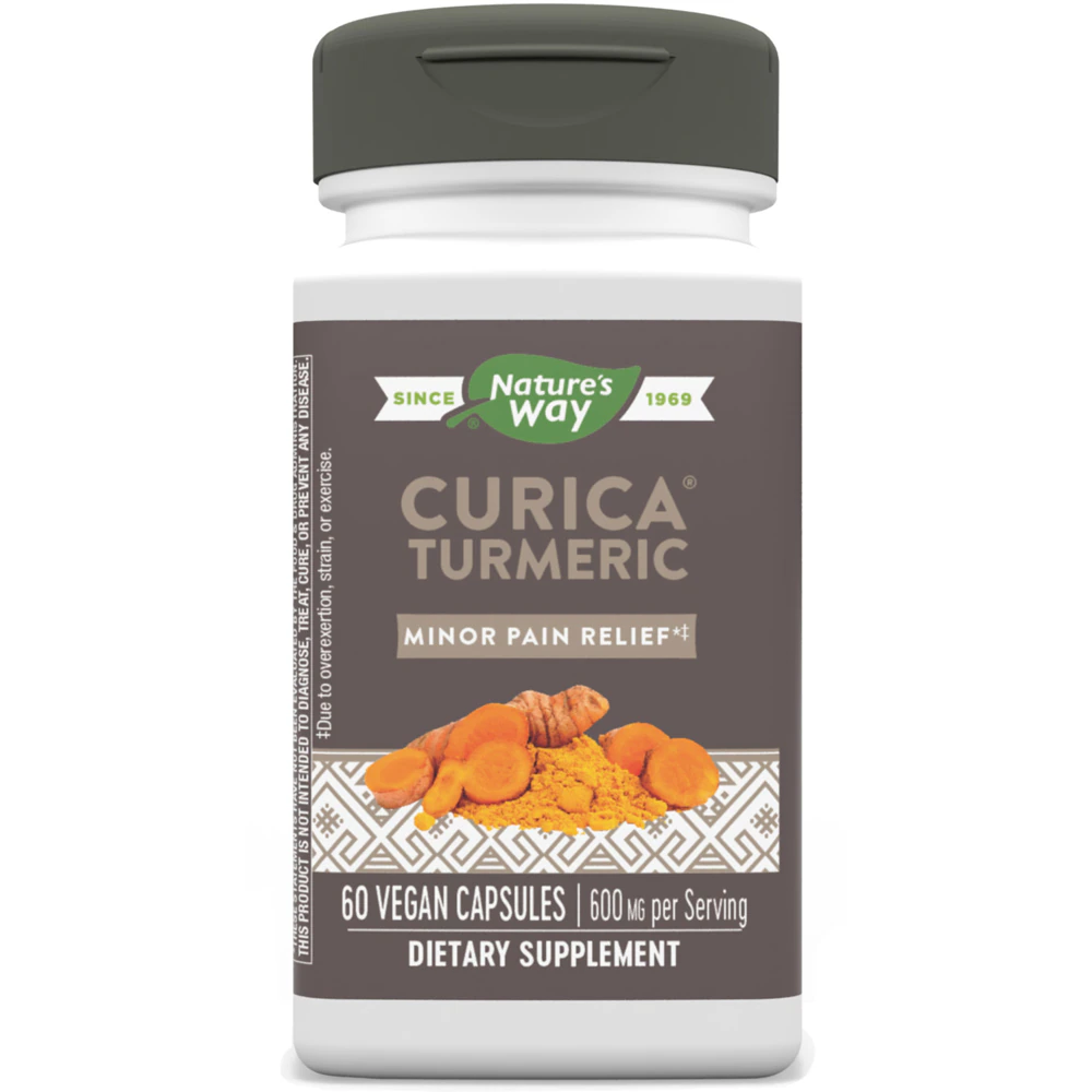 Nature's Way Curica Turmeric - Minor Pain Relief -- 600 mg Per Serving - 60 Vegan Capsules
