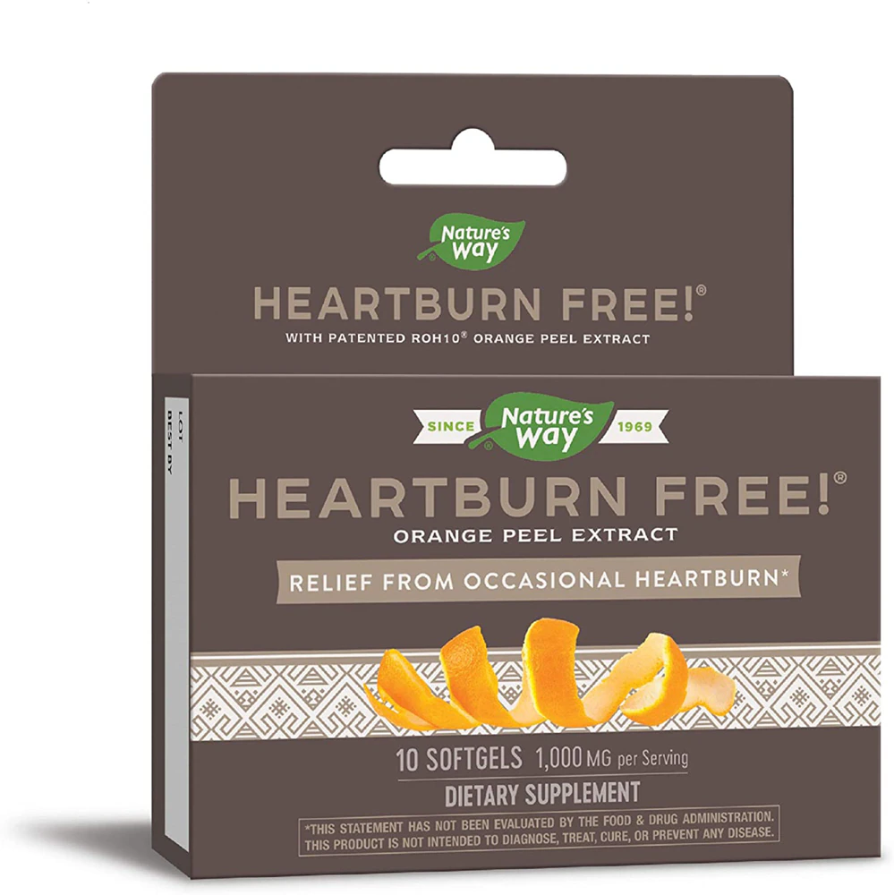 Nature's Way Heartburn Free! - Orange Peel Extract - Occasional Heartburn Relief -- 10 Softgels