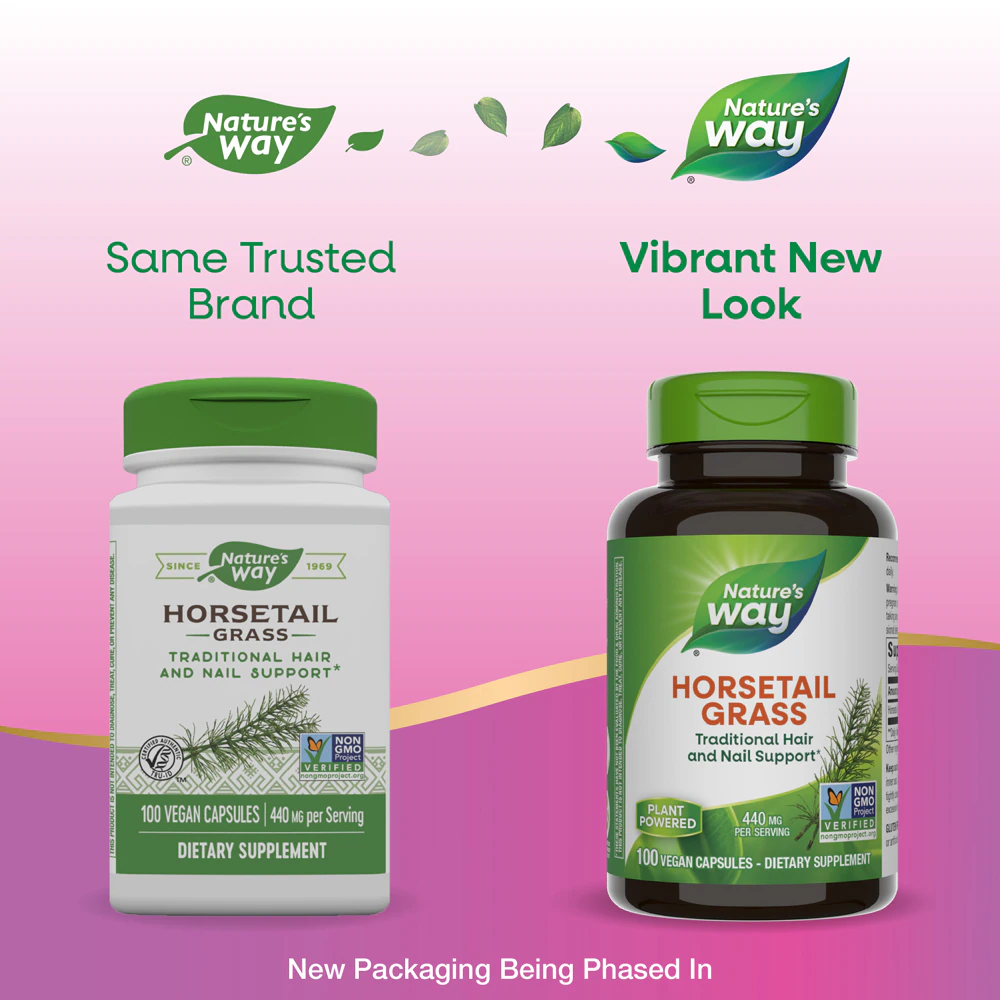 Nature's Way Horsetail Grass -- 440 mg Per Serving - 100 Vegan Capsules