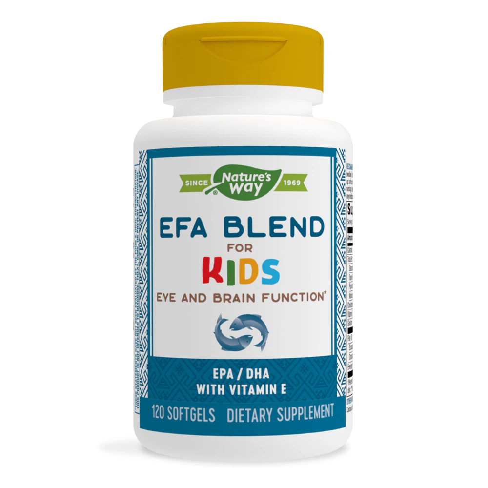 Nature's Way Kids EFA Blend EPA-DHA with Vitamin E - Eye & Brain Function -- 120 Softgels