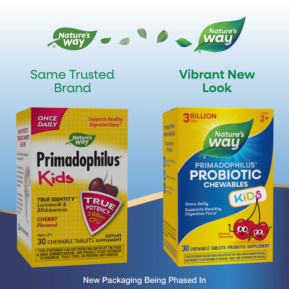 Nature's Way Kids Primadophilus Probiotic Cherry Cherry -- 3 billion CFU - 30 Chewable Tablets