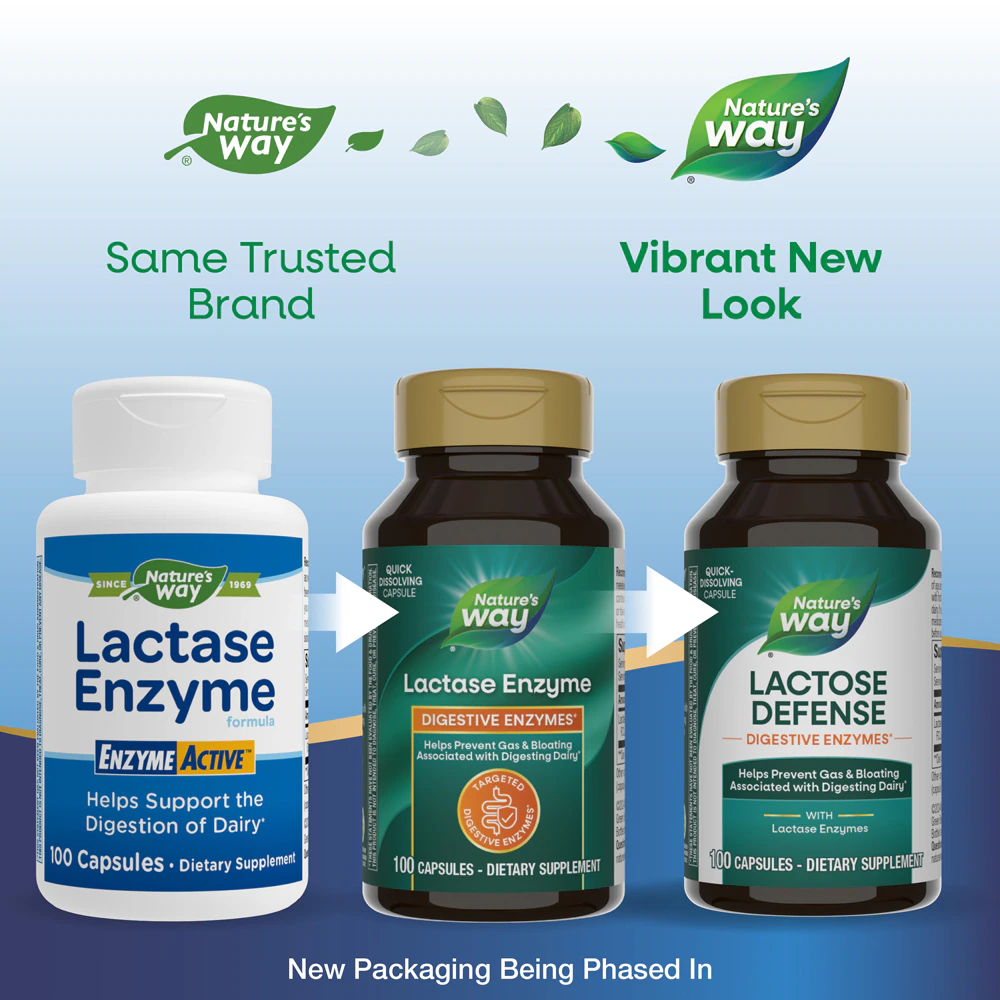 Nature's Way Lactose Defense - Digestive Enzymes - Supports the Digestion of Dairy -- 100 Capsules