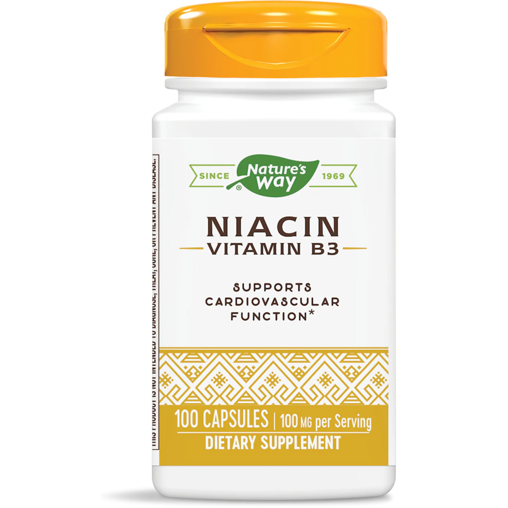 Nature's Way Niacin Vitamin B3 -- 100 mg Per Serving - 100 Capsules