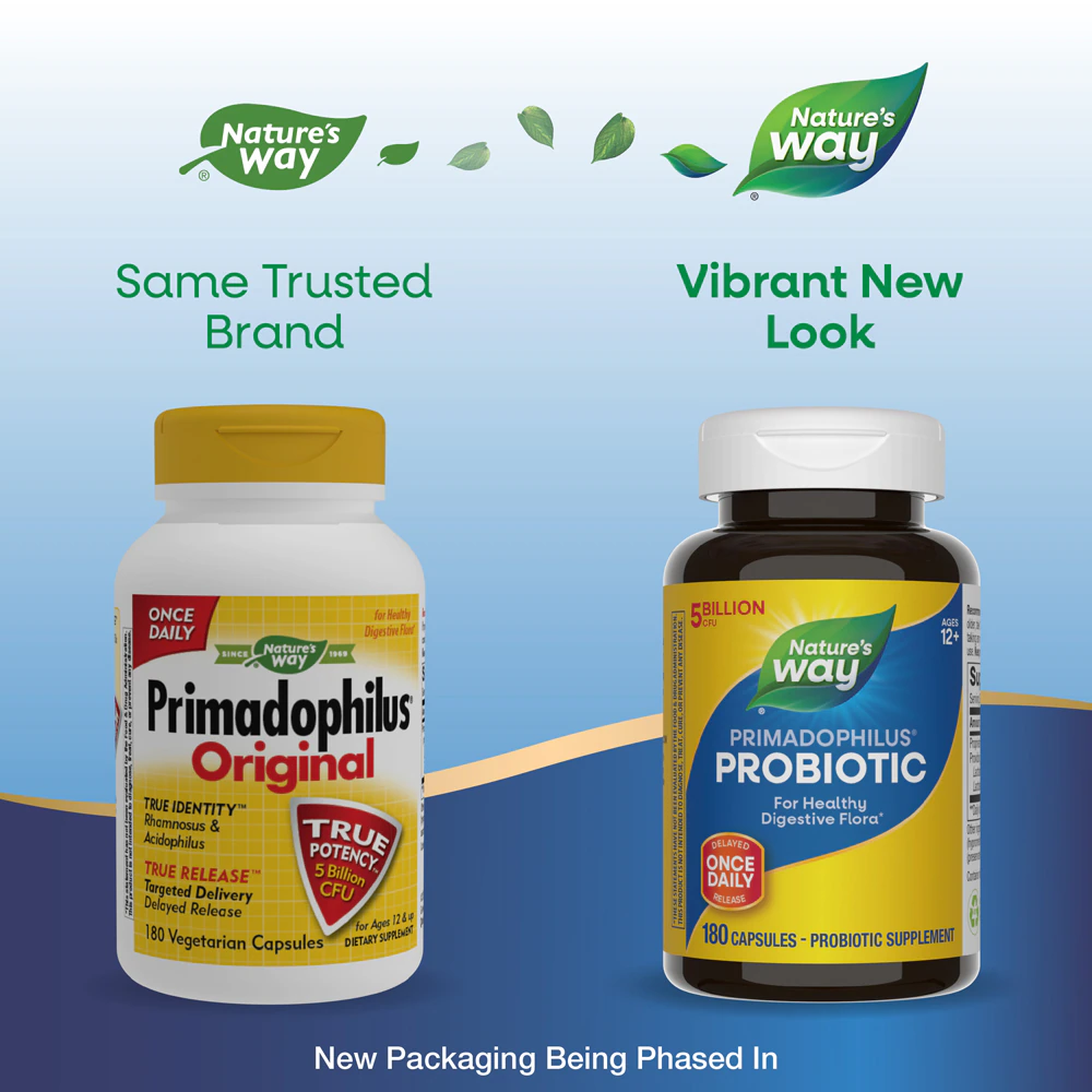 Nature's Way Primadophilus Probiotic - Digestive Flora - 5 billion CFU per Serving -- 180 Capsules