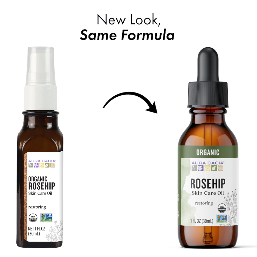 Aura Cacia Organic Rosehip Skin Care Oil -- 1 fl oz