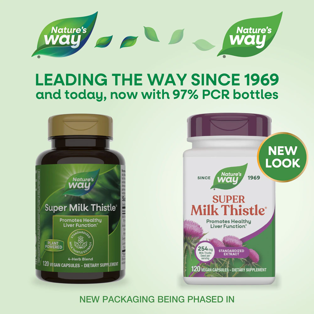 Nature's Way Super Milk Thistle - With Dandelion Root & Licorice Root Extracts -- 120 Vegan Capsules