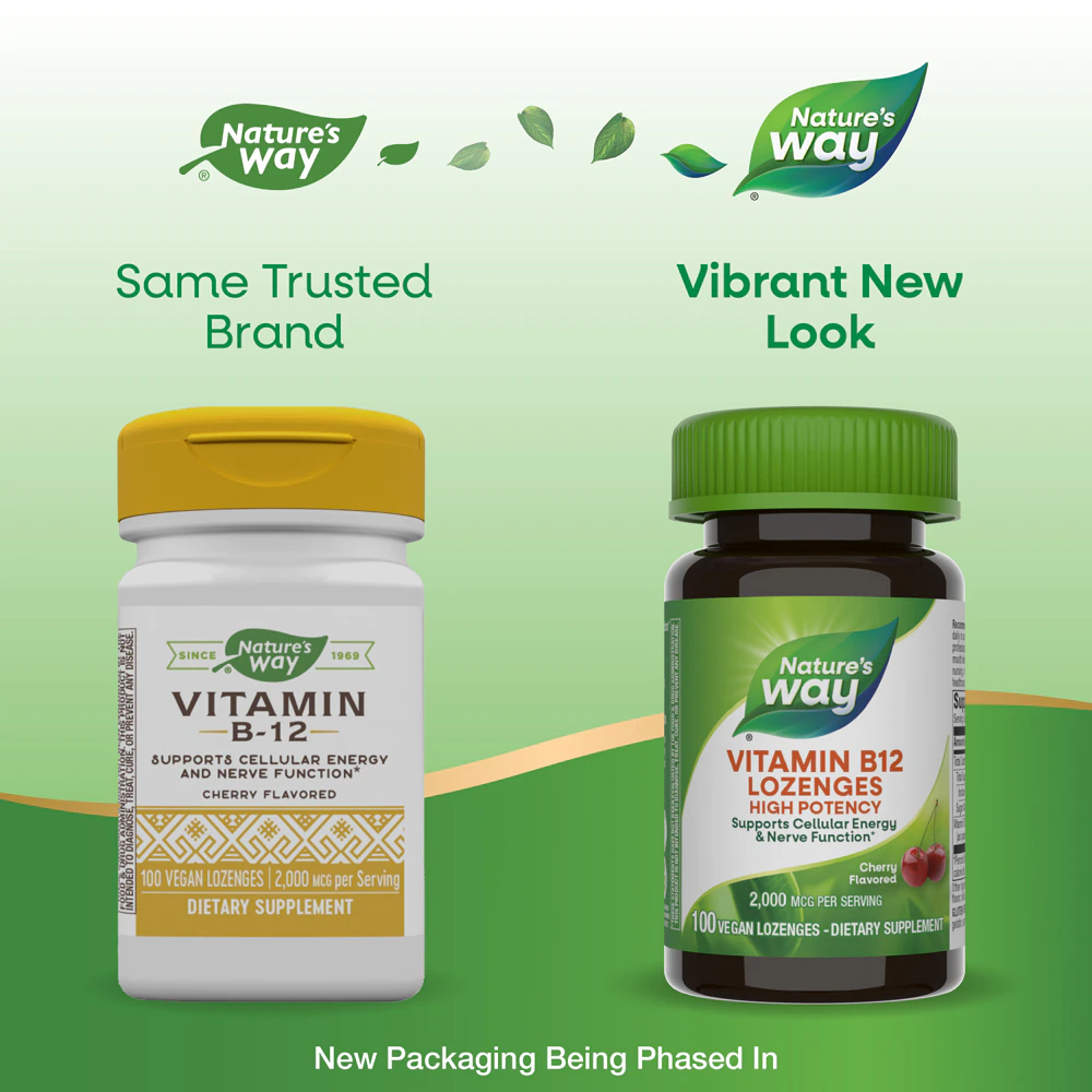 Nature's Way Vitamin B-12 Lozenges - 2,000 mcg Vitamin B12 Per Lozenge - Cherry Flavored -- 100 Lozenges