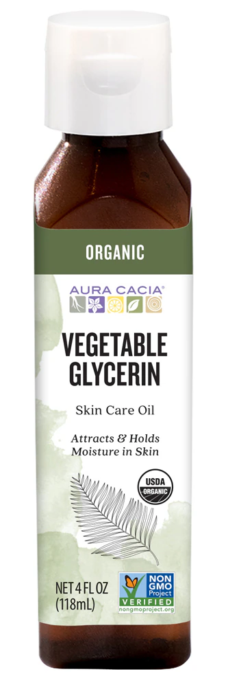 Aura Cacia Organic Skin Care Vegetable Glycerin -- 4 fl oz