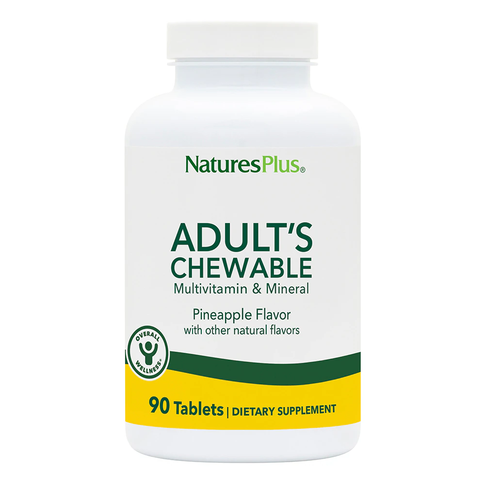 NaturesPlus Adult's Chewable Multi-Vitamin and Mineral Natural Pineapple -- 90 Tablets