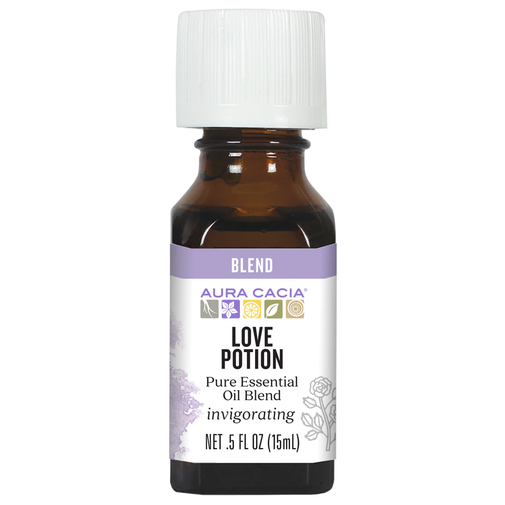 Aura Cacia Pure Aromatherapy Oil Love Potion Jasmine & Sandalwood -- 0.5 fl oz