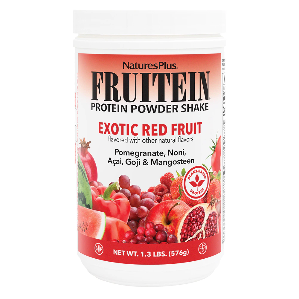 NaturesPlus Fruitein High Protein Vegetarian Energy Shake Exotic Red Fruit -- 1.3 lbs