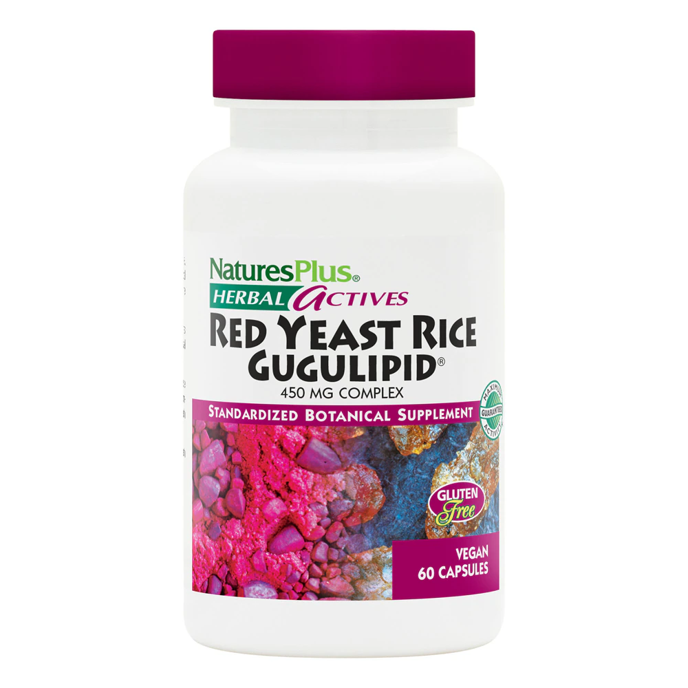 NaturesPlus Herbal Actives Red Yeast Rice Gugulipid? -- 450 mg - 60 Vcaps?