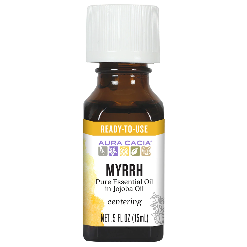 Aura Cacia Pure Essential Oil Myrrh in Jojoba Oil -- 0.5 fl oz