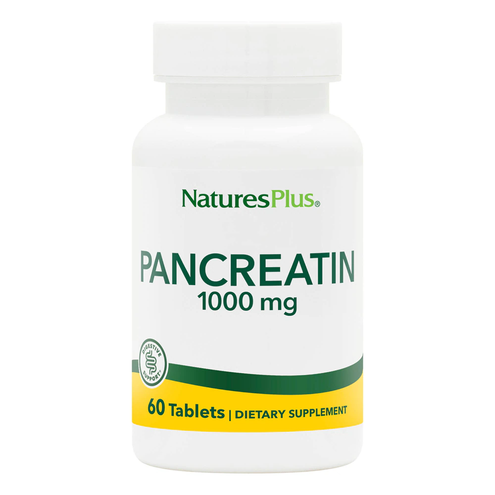 NaturesPlus Pancreatin -- 1000 mg - 60 Tablets