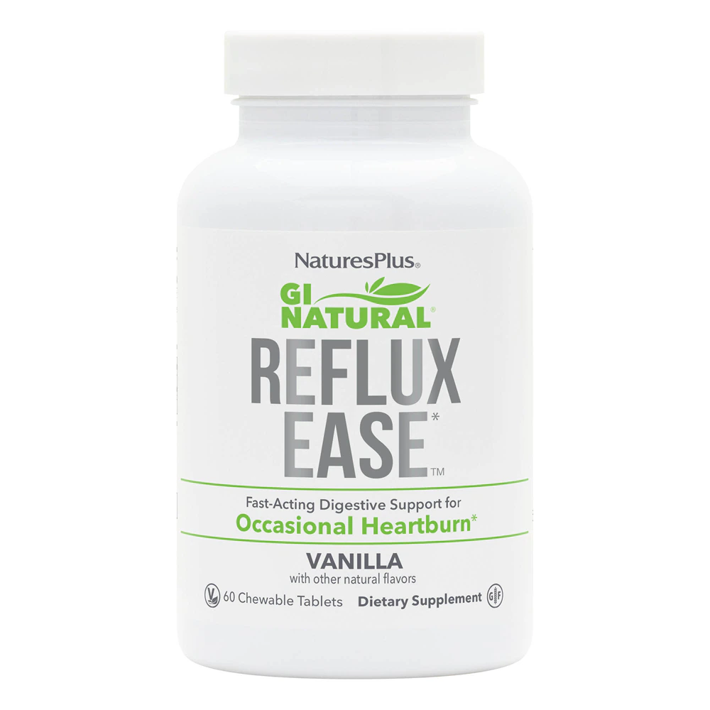 NaturesPlus Reflux Ease Vanilla -- 60 Chewable Tablets