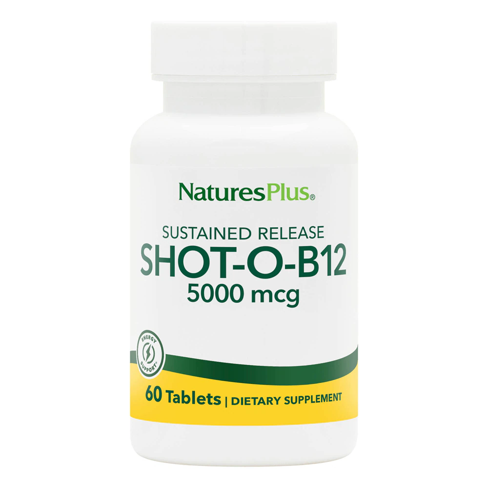 NaturesPlus Shot-O-B12 -- 5000 mcg - 60 Tablets