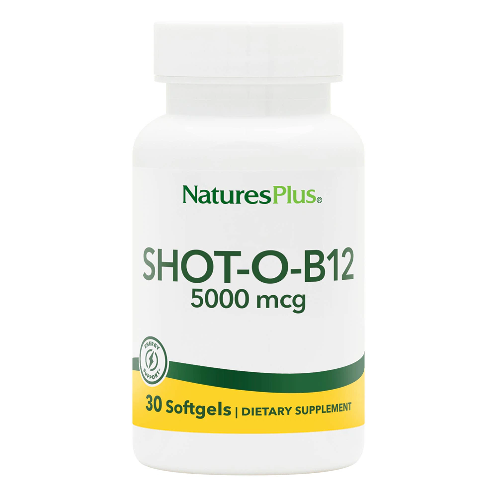 NaturesPlus Shot-O-B12 -- 5000 mcg - 30 Softgels