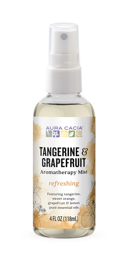 Aura Cacia Refreshing Aromatherapy Mist Tangerine & Grapefruit -- 4 fl oz