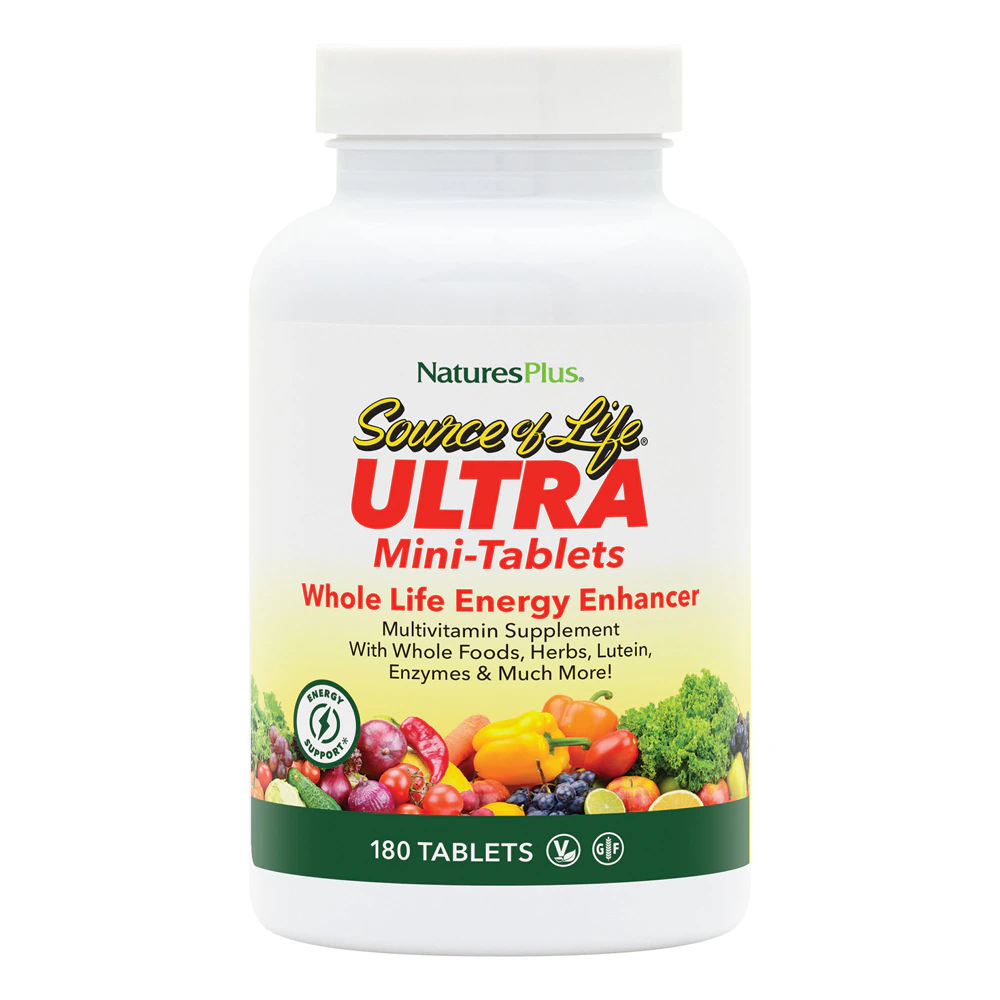 NaturesPlus Ultra Source of Life Whole Life Energy Enhancer with Lutein -- 180 Mini Tablets
