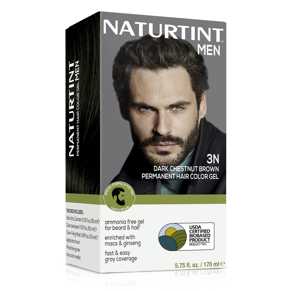 Naturtint Men's Permanent Hair Color Gel 3N Chestnut Brown -- 5.75 fl oz