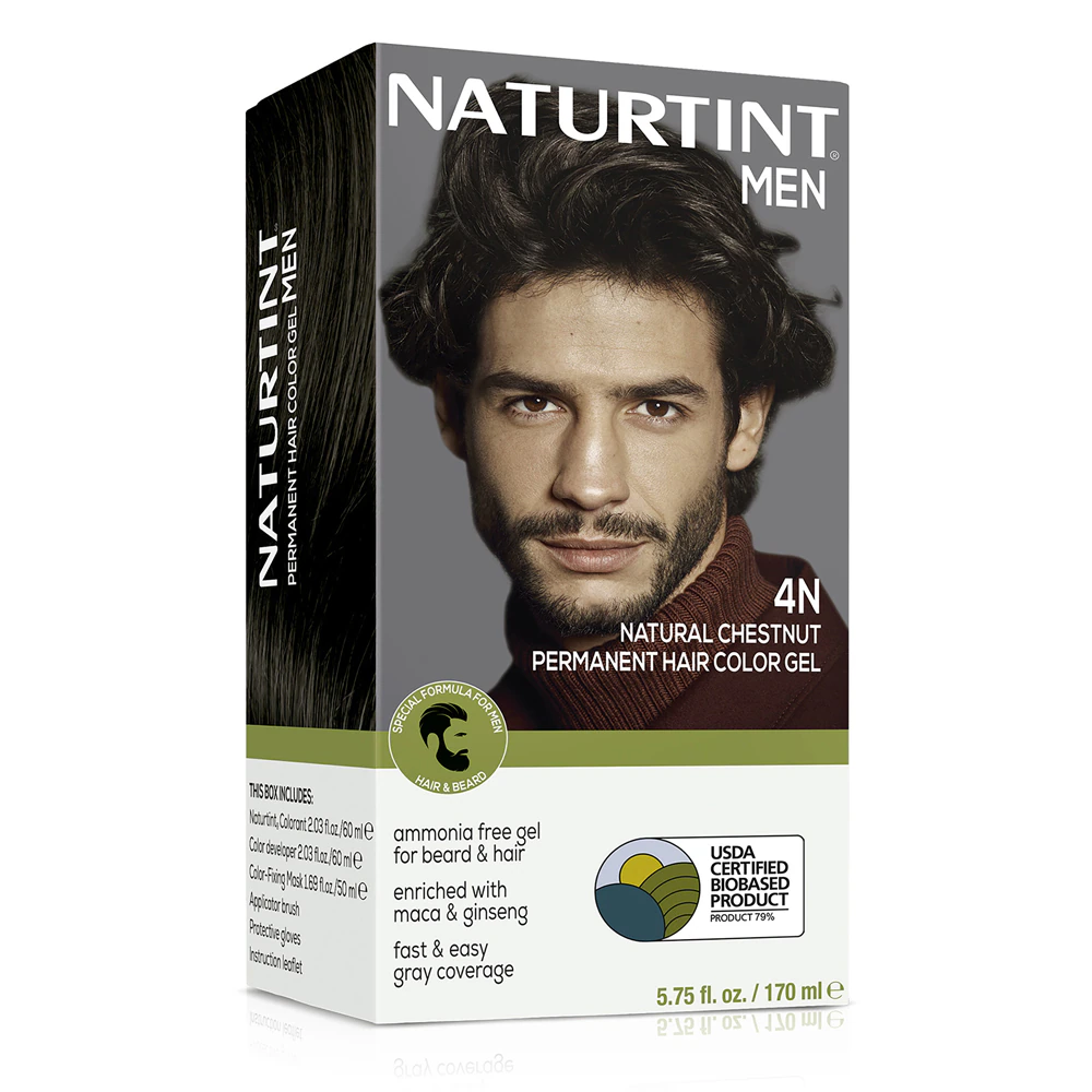Naturtint Men's Permanent Hair Color Gel 4N Natural Chestnut -- 5.75 fl oz