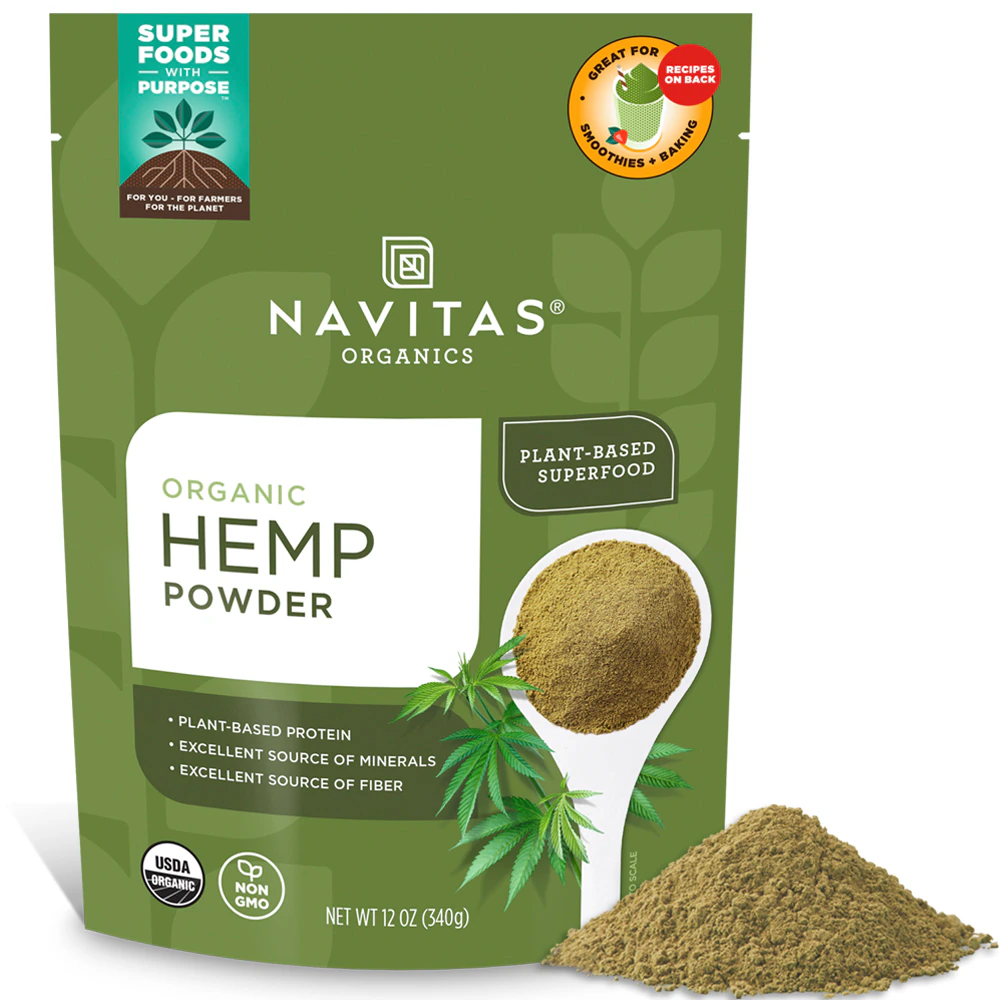 Navitas Organics Hemp Protein Powder -- 12 oz