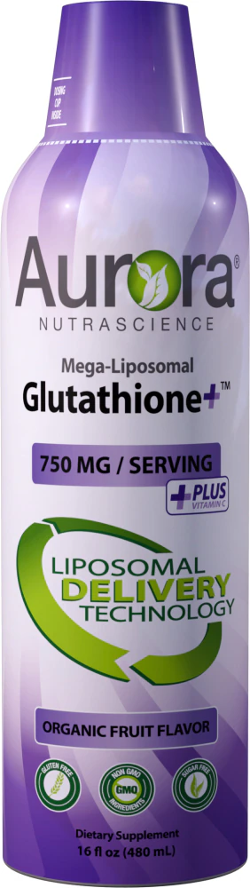 Aurora NutraScience Mega-Liposomal Glutathione+? Organic Fruit -- 750 mg - 16 fl oz