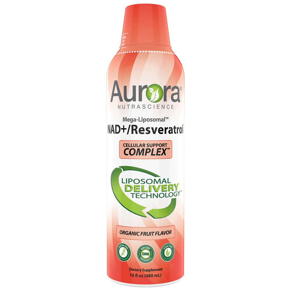 Aurora NutraScience Mega-Liposomal NAD+ Resveratrol Organic Fruit -- 16 fl oz