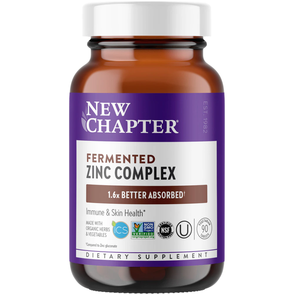 New Chapter Fermented Zinc Complex -- 90 Vegetable Tablets