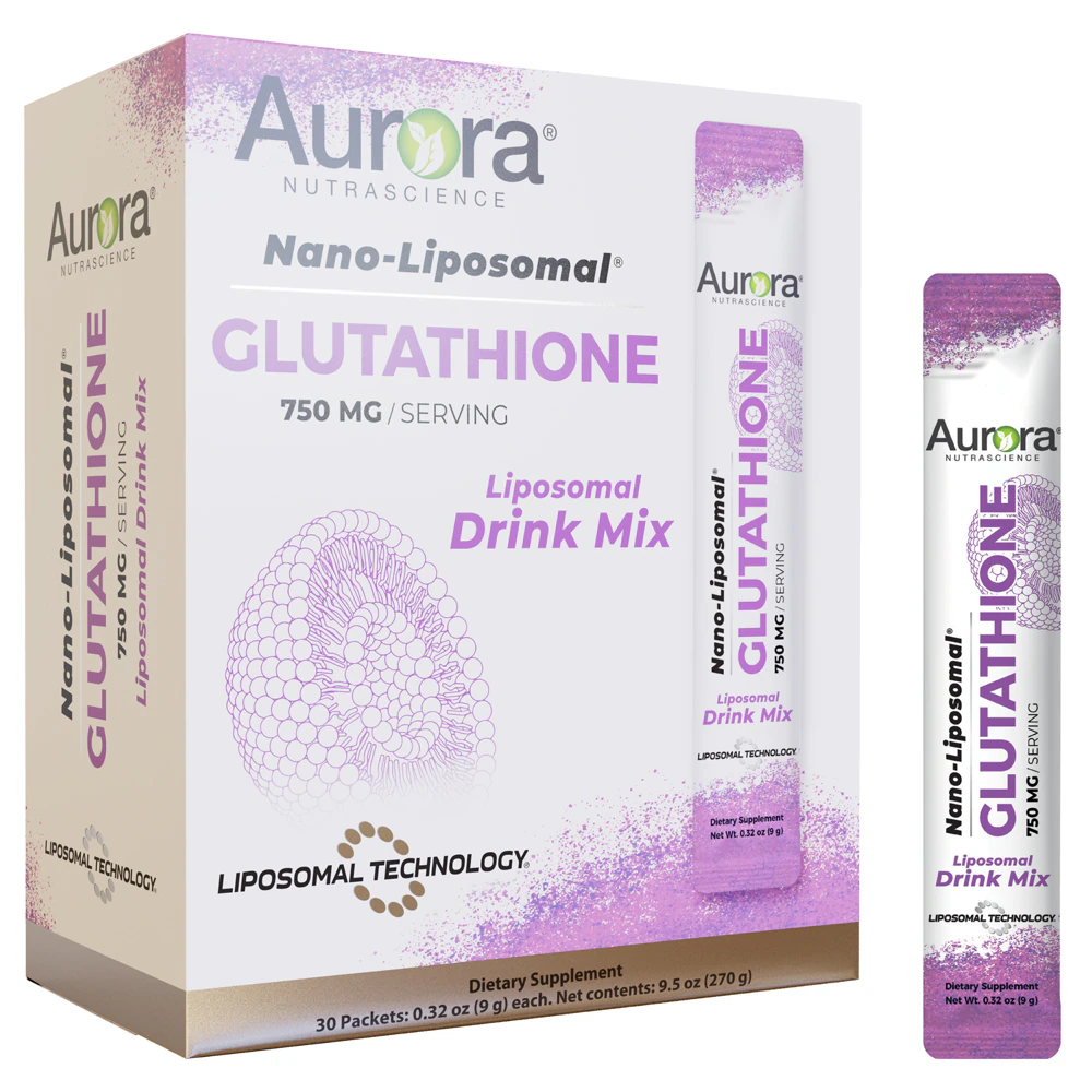 Aurora NutraScience Nano-Liposomal Glutathione Drink Mix -- 500 mg - 30 Single-Serve Packets