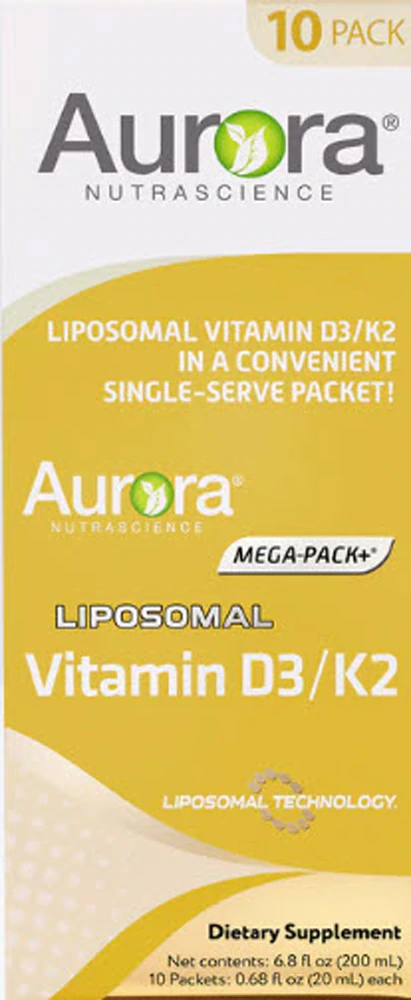 Aurora NutraScience Vitamin D3/K2 - 10 Pack -- 10 Liquid Packets