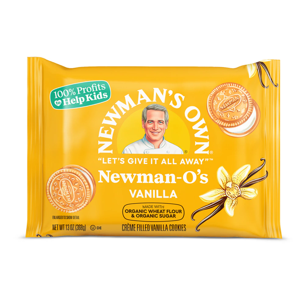 Newman's Own Newman-O's Cookies Made with Organic Wheat Flour & Organic Sugar Creme Filled Vanilla -- 13 oz