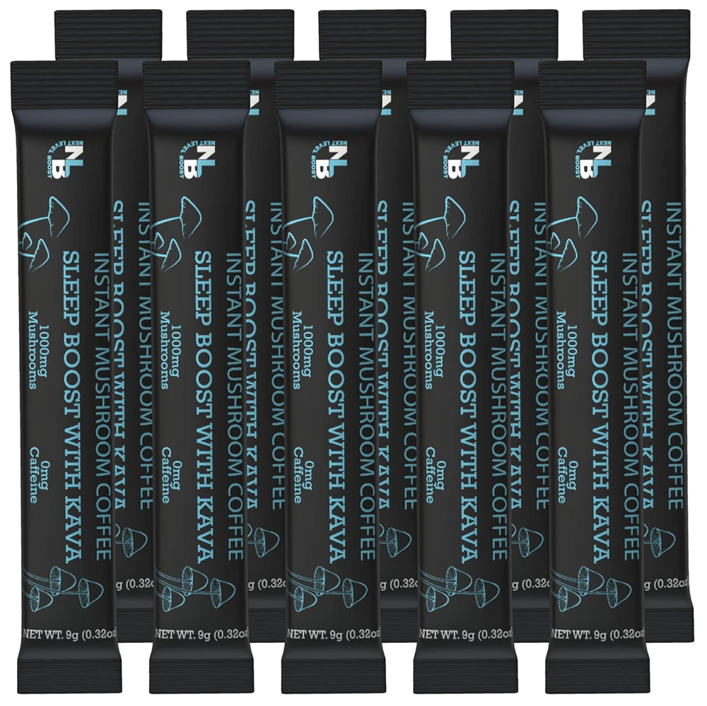 Next Level Boost Sleep Boost with Kava Mushroom Coffee Stick Packs -- 10 Packets - 0.32 oz each
