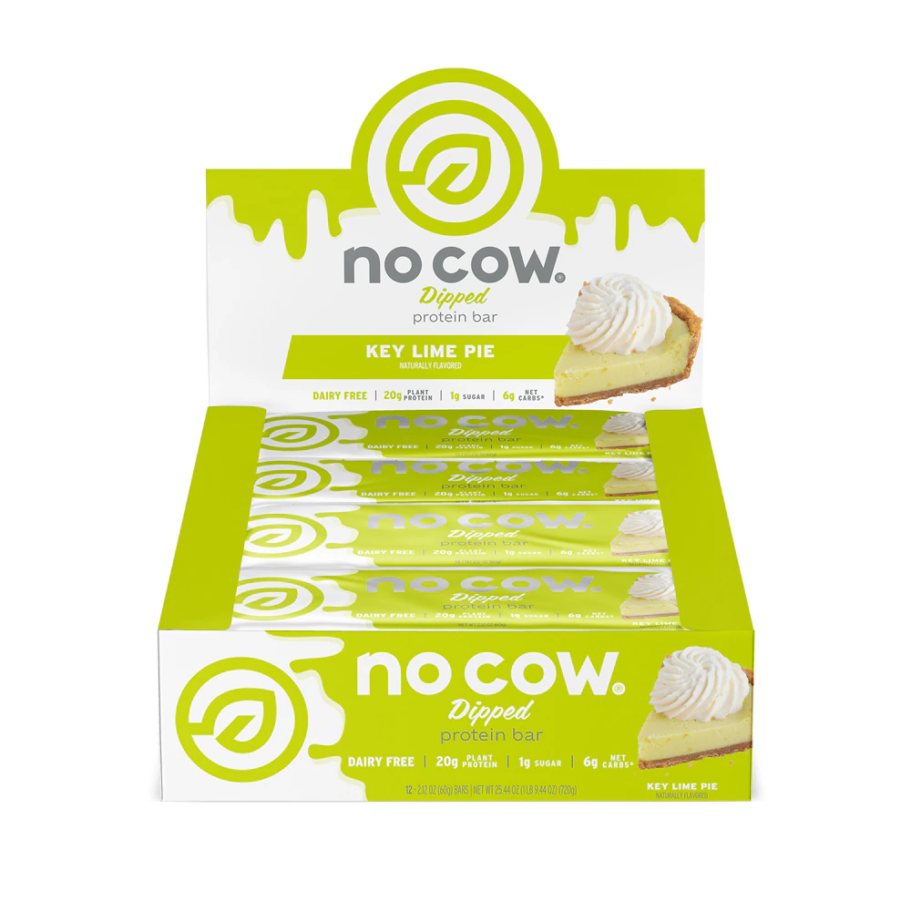 No Cow Dipped Protein Bar Key Lime Pie -- 12 Bars