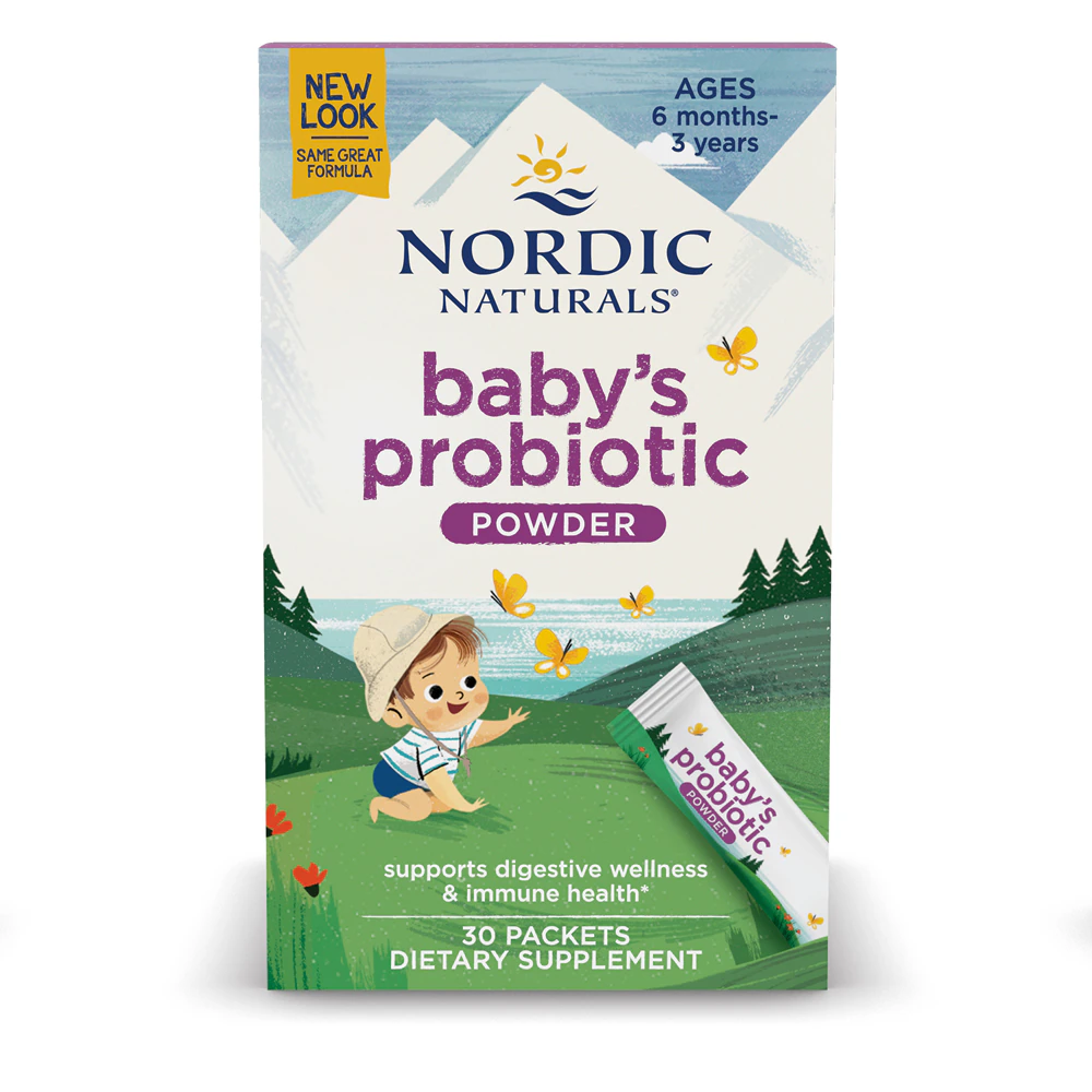 Nordic Naturals Baby's Probiotic Vegan Powder -- 4 billion CFU - 30 Packets