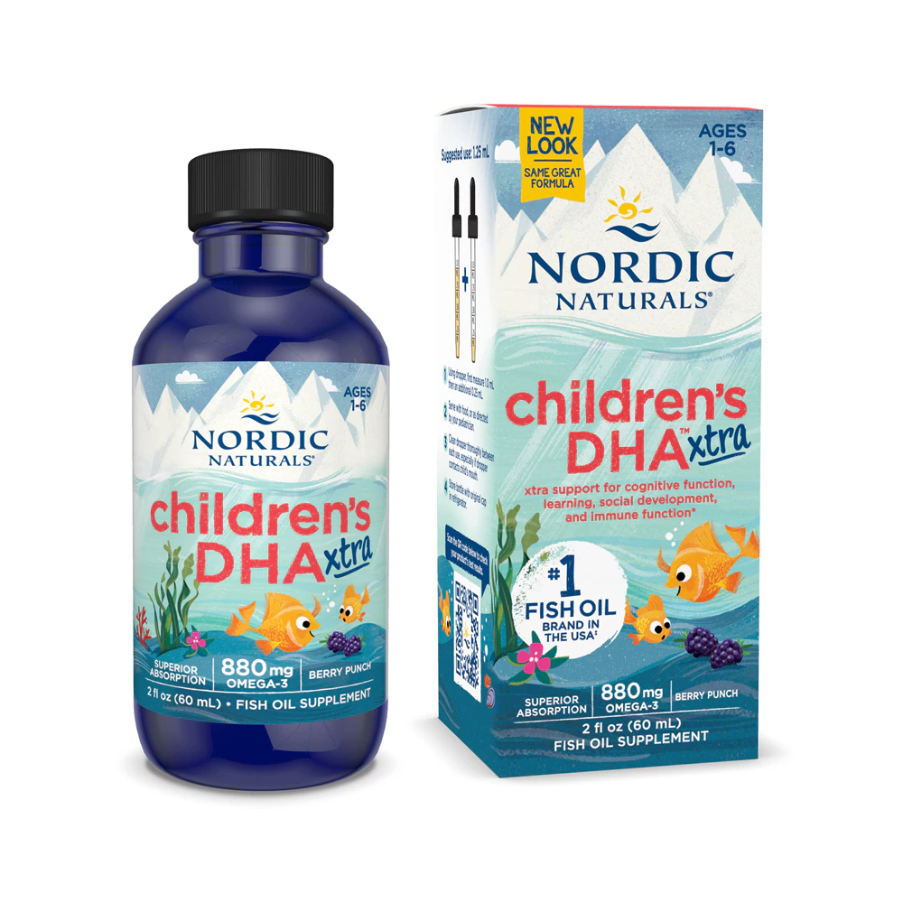 Nordic Naturals Children's DHA Xtra Liquid Fish Oil Berry Punch -- 880 mg - 2 fl oz