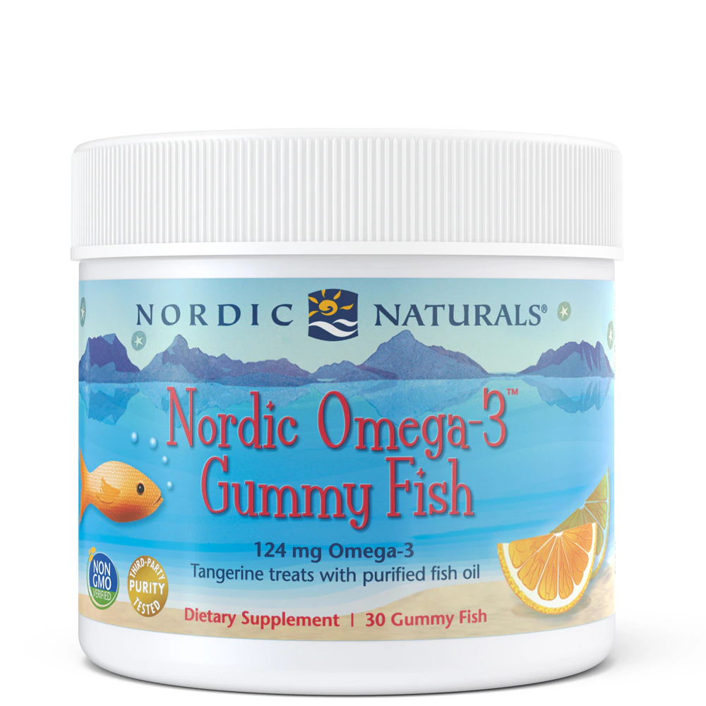Nordic Naturals Nordic Omega-3 Fish Gummy Tangerine -- 124 mg - 30 Gummies